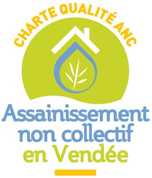 Logo d'Assainissement non collectif vendée, label de l'entreprise Thibaud TP, travaux publics et terrassement à Coëx