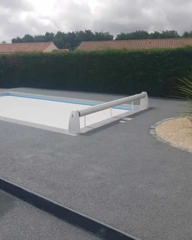 Réalisation d'aménagement extérieur par Thibaud TP, entreprise de travaux public et terrassement à Coëx